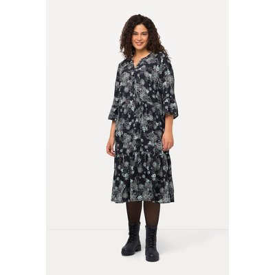 Robe midi silhouette en A, col tunisien ULLA POPKEN