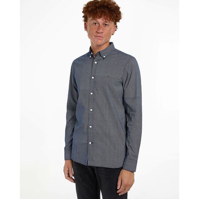 Flex Micro Print Shirt in Cotton TOMMY HILFIGER