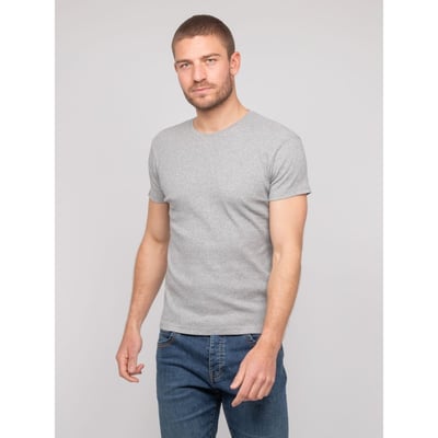 T Shirt Col Rond Coton Cotelé Walter RITCHIE