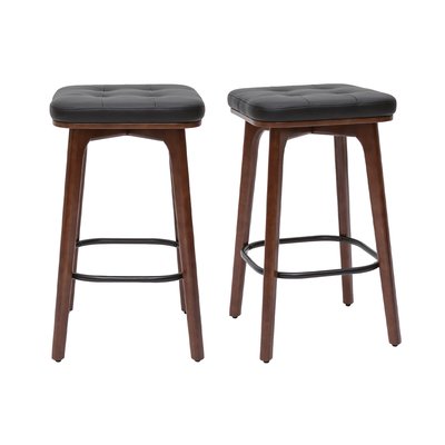 Tabourets de bar vintage en bois (lot de 2) GRAMMA MILIBOO