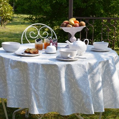 Nappe enduite ronde ou ovale Pompadour FLEUR DE SOLEIL