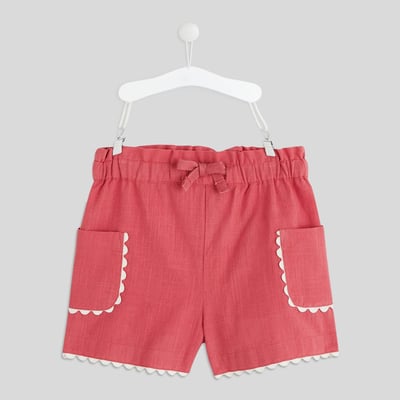 Short En Coton Pour Fille Bout'chou - Taille 18 Mois Marron - Occasion Très Bon État