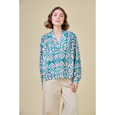 Blouse imprimée, manches longues col V SEE U SOON