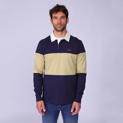Polo Rugby color block MISE AU GREEN