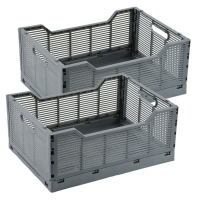Lot de 2 cagettes pliables FOLDY TOILINUX