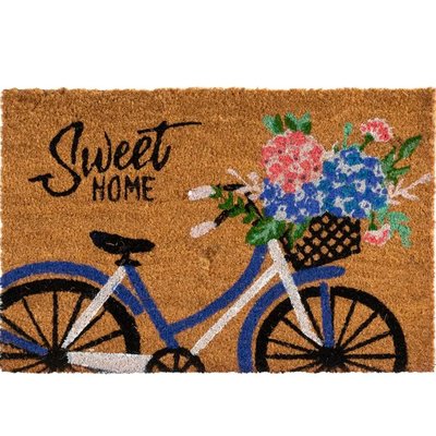 Paillasson coco vélo sweet home 60x40x1.5cm WADIGA
