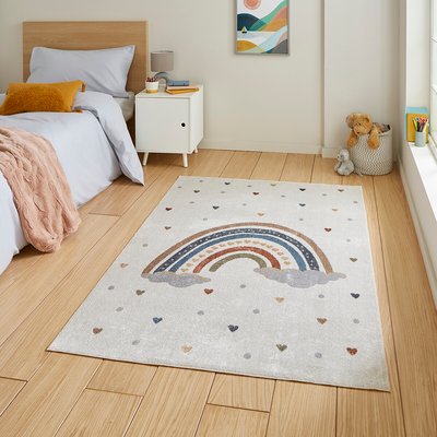 Kids Washable Rainbow and Cloud Rug SO'HOME