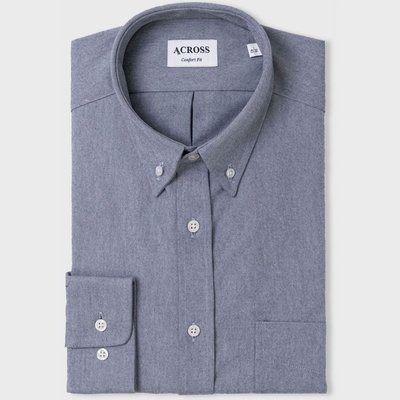 Chemise Confort fit en coton chambray ACROSS