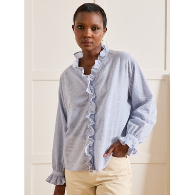 Blouse rayée volantée CYRILLUS