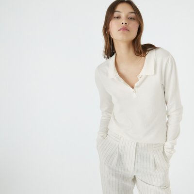 Pull basique col polo, manches longues LA REDOUTE COLLECTIONS