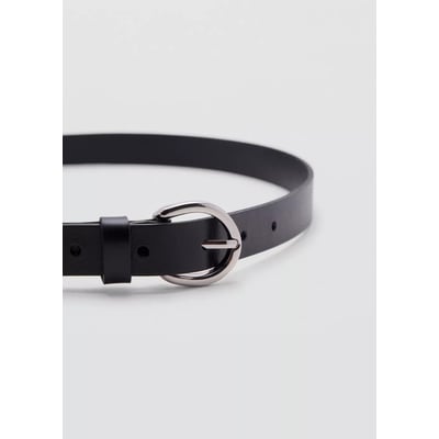 Ceinture cuir boucle ovale MANGO