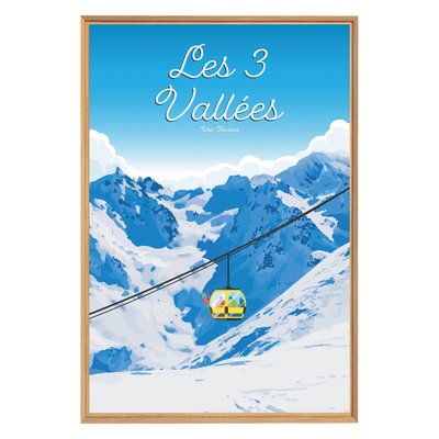Tableau Mural Illustration Téléphérique Val Thorens MONTAGNE CEANOTHE