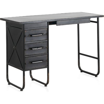 Bureau industriel métal  style vintage avec tiroirs pratiques RECOLLECTION