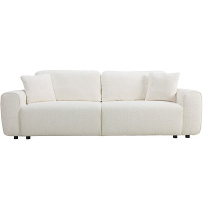 Canapé convertible 3 places en tissu bouclé - GRAZIA HOMIFAB