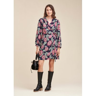 Robe portefeuille courte à imprimé fleuri LA FEE MARABOUTEE
