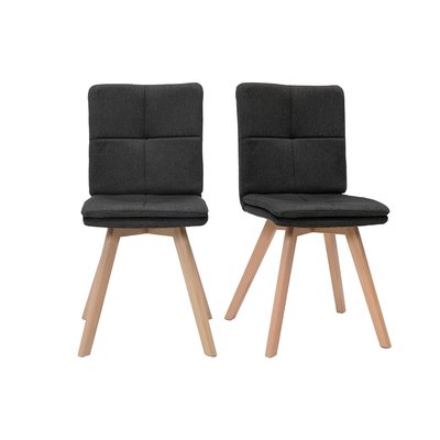 Chaises scandinaves en tissu et bois (lot de 2) THEA MILIBOO