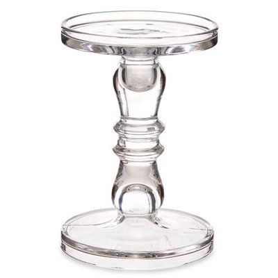 Chandelier porte bougie en verre taillé 13x13x19cm WADIGA