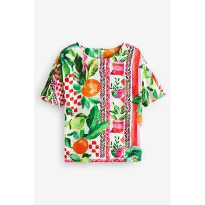 T-shirt coupe droite texturé NEXT