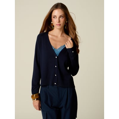 Cardigan col V avec détail boutons OLTRE