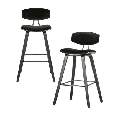 Tabourets de bar en velours SENN WOOOD