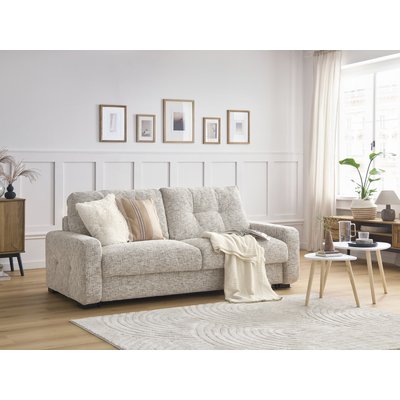 Canapé lit 3 places en tissu chiné couchage 160x195 cm, CHARLES BOBOCHIC