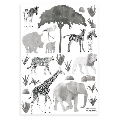 Stickers muraux animaux sauvages SERENGETI LILIPINSO