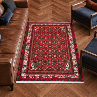 Tapis d'orient au motif oriental, noué main en laine, HAMADAN 43 UN AMOUR DE TAPIS