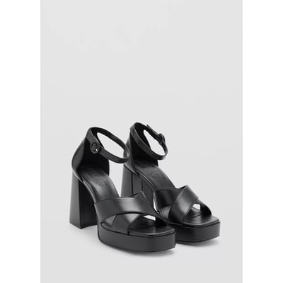 Sandale à talon avec brides croisées MANGO TEEN