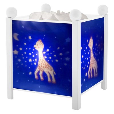 Lanterne Magique Sophie la girafe Voie Lactée - bois blanc 12V TROUSSELIER
