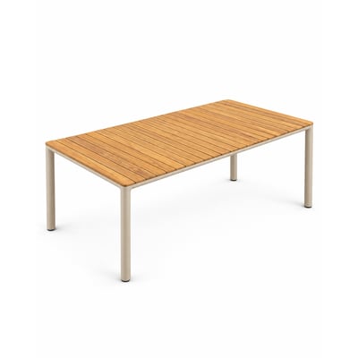 Table d'extérieur en teck massif 160x90 cm HANNUN