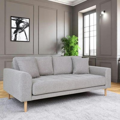 Canapé 2 places 1/2 gris clair 180 cm AMSTERDAM PIER IMPORT