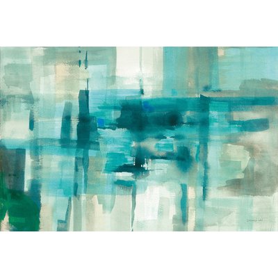 Tableau abstrait liquide bleu HEXOA