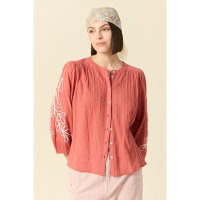 Chemise manches 3/4 brodée BONOBO