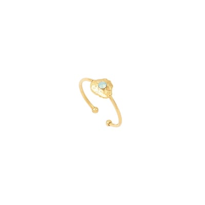 Bague dorée - eleven pacific opal CAROLINE NAJMAN