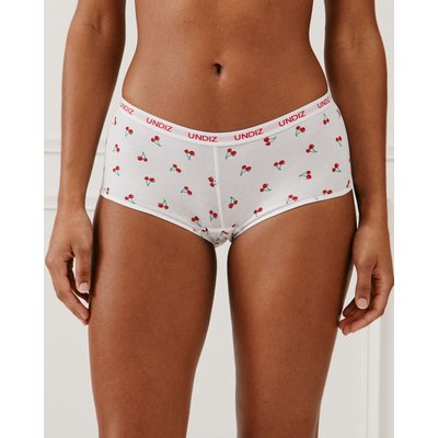 Shorty en coton à motifs cerises blanc BIGELATIZ CHER UNDIZ