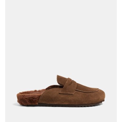 Mules Plates Façon Mocassins Jd Kegan En Cuir Velours JODHPUR