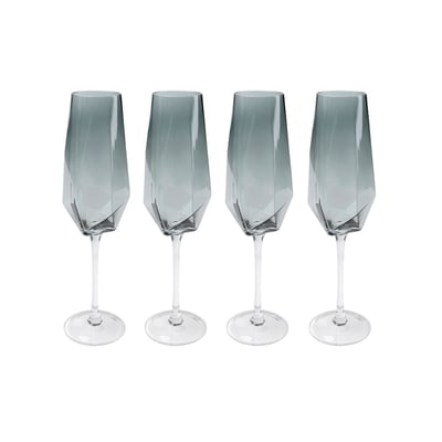 Lot de 4 flûtes à champagne, DIAMOND KARE DESIGN