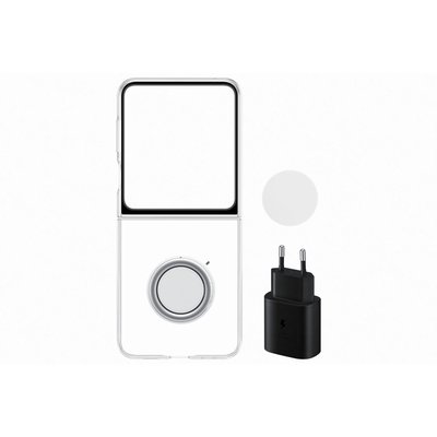 Pack Z Flip 5 transparente + secteur 25W SAMSUNG