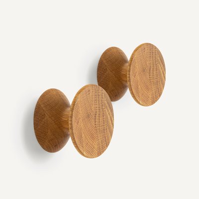 Lot de 2 patères chêne massif ø 8 cm, Arame AM.PM