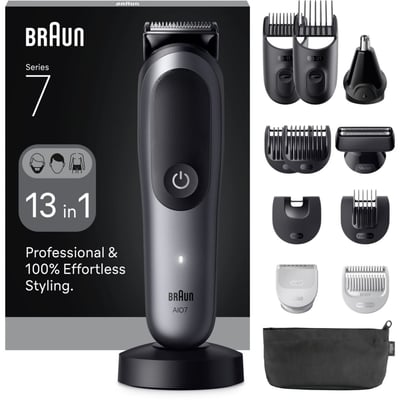 Tondeuse multi usages AIO7560, 14 hauteurs de coupe, précision 0,5 mm, autonomie 120 mn BRAUN