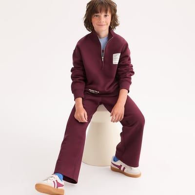 Ensemble 2 pièces, sweat col camionneur et pantalon de jogging, en molleton LA REDOUTE COLLECTIONS