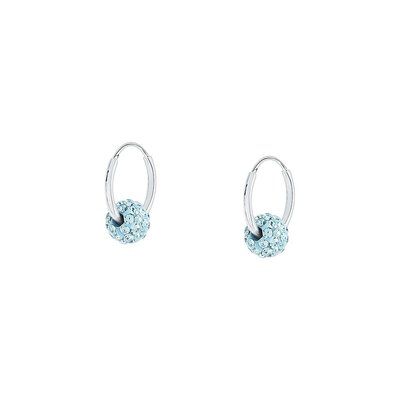 Créoles en argent 925 et cristal CLEOR