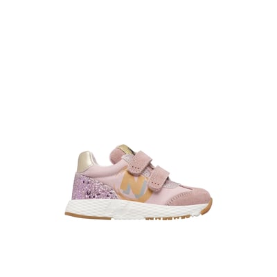 Sneakers en cuir et tissu avec des paillettes JESKO 2 VL. NATURINO