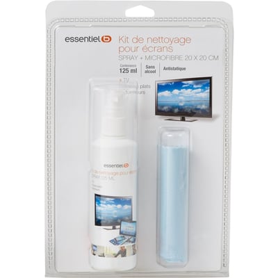 Kit de nettoyage spray 125ml+micro fibre 20x20cm ESSENTIEL B