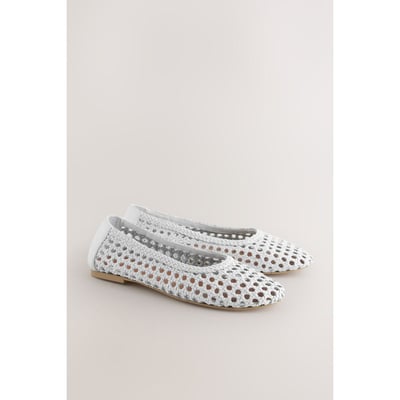 Ballerines en cuir tissé NEXT