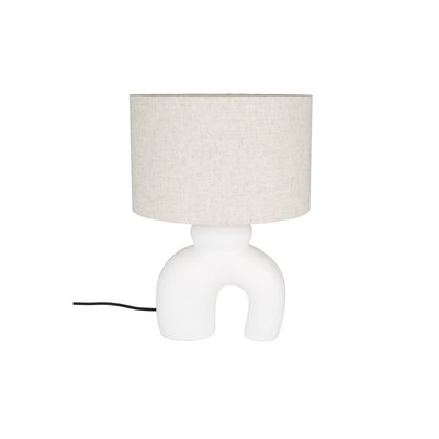 Lampe de table design blanc et beige Bibi ZUIVER