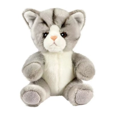 Peluche chat gris et blanc Tetabizous - 17 cmH ANIMA