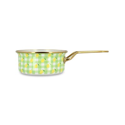 Casserole 18cm en acier émaillé, VICHY CITRON MENASTYL