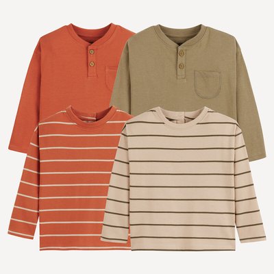 Lot de 4 T-shirts manches longues LA REDOUTE COLLECTIONS
