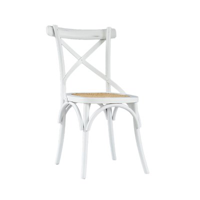 Chaise en bois d'acajou et rotin  LONDRES BERAH GETAH